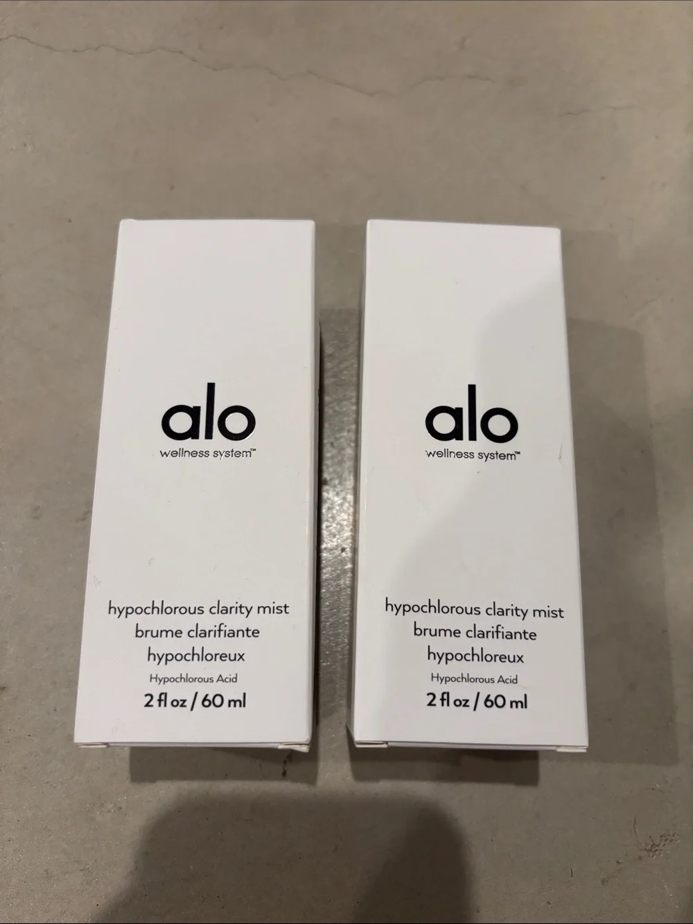2 NIB Alo Yoga Wellness System Hypochlorous Clarity Mists